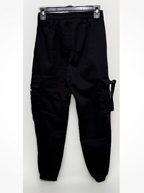 V.I.P. brand Black cargo joggers with Elastic Waistband